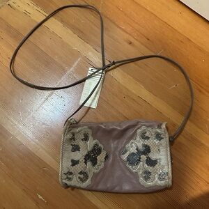 NWT Vintage CARLOS FALCHI Patchwork Leather Convertible Clutch Handbag